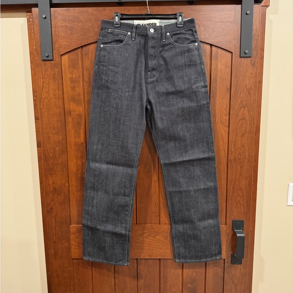 Men's Jil Sander Rigid 100% Cotton Dark Wash Wide Leg Jeans